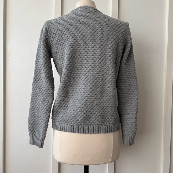 Appleseed’s Textured Gray Cotton Zip Cardigan - Size Medium - Picture 5 of 11